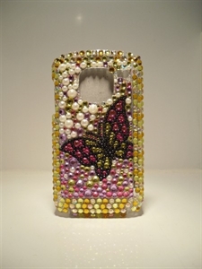 Picture of Nokia E5 Yellow & Pink Butterfly Design