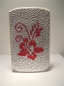 Picture of Red & Silver Floral Diamond Pouch XXL