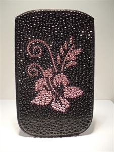 Picture of Pink & Black Floral Diamond Pouch XXL