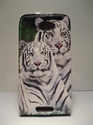 Picture of HTC One S White Tiger Leather Case