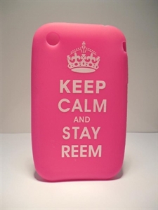 Picture of iPhone 3 Pink 'Keep Calm' Silicone Case