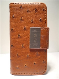 Picture of Iphone 5C/S S.M.S Real Leather Brown Wallet