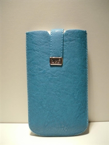 Picture of Teal Leather Thin Strap Pouch XXL