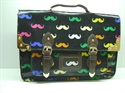 Picture of Moustache Satchel/Shoulder Bag-Black