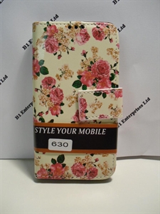 Picture of Nokia Lumia 630 Floral Leather Wallet