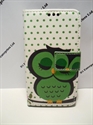 Picture of Nokia Lumia 635 Green Owl Leather Wallet
