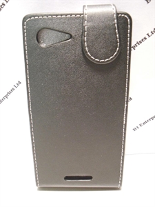 Picture of Xperia E3 Black Leather Flip Case