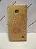 Picture of Nokia Lumia 635 Gold Diamond Floral Wallet
