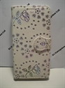 Picture of LG Spirit 4G White Floral Diamond Leather Wallet Case