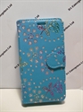 Picture of LG Spirit Aqua Floral Diamond Leather Wallet Case