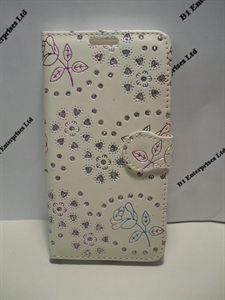 Picture of Microsoft Lumia 950 White Diamond Floral Wallet Case