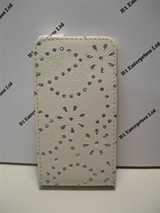 Picture of Samsung Galaxy S2, i9100 White Diamond Leather Flip Case