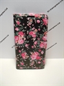 Picture of Samsung Galaxy S5 Black & Pink Floral Leather Wallet Case