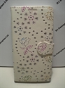Picture of Xperia M4 Aqua White Floral Diamond Wallet Case