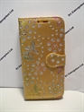 Picture of Xperia M4 Aqua Gold Floral Diamond Leather Wallet Case