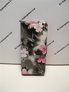 Picture of Nokia 220 Grey Floral Leather Wallet Book Case