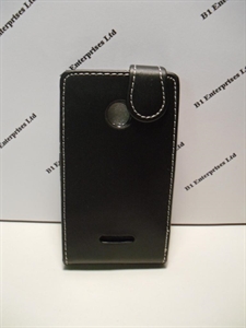 Picture of Nokia 532 Black Leather Flip Case