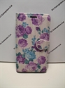 Picture of Nokia 535 Purple Floral Leather Wallet Case