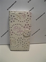 Picture of Huawei P8 Lite White Floral Glitter Leather Wallet Case