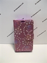 Picture of LG Joy Lavender Floral Diamond Wallet Case.