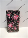 Picture of LG Spirit Black And Pink Floral Leather Wallet Case