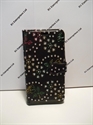 Picture of Huawei Y6 Black Floral Diamond Leather Wallet Case