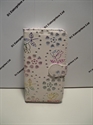 Picture of LG K8 White Floral Diamond Wallet Case