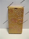 Picture of LG K8 Gold Floral Diamond Leather Wallet Case