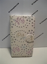 Picture of Sony Xperia Z5 White Floral Diamond Leather Wallet Case
