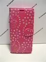 Picture of Huawei P8 Lite Pink Floral Glitter Leather Wallet Case