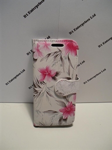 Picture of Nokia 225 White Floral Leather Wallet Case