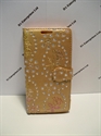 Picture of Desire 610 Gold Floral Diamond Leather Wallet Case