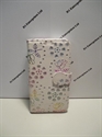 Picture of Galaxy S4 Mini White Floral Leather Diamond Wallet