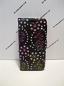 Picture of Galaxy S5 Black Floral Diamond Leather Wallet Case 