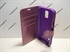 Picture of Galaxy S5 Purple Floral Diamond Leather Wallet Case 