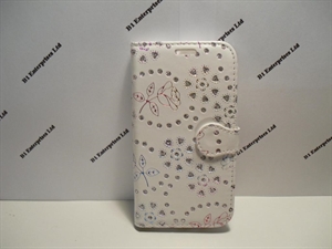Picture of Samsung Galaxy S3 Neo White Diamond Floral Leather Wallet