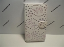 Picture of Microsoft Lumia 650 White Floral Diamond Leather Wallet Case