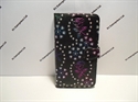 Picture of Smart Prime 7 Black Floral Diamond Leather Wallet Case