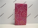 Picture of Xperia X Mini Pink Floral Diamond Leather Wallet Case.