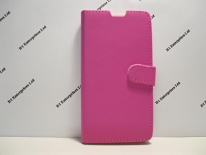 Picture of Xperia T3 Pink Leather Wallet Case.