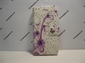 Picture of Huawei P8 Lite 2017 Purple Floral Glitter Leather Wallet Case