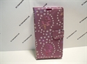 Picture of LG K8 Purple Floral Diamond Leather Wallet Case