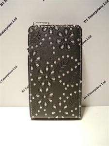 Picture of Samsung Galaxy S5 Black Glitter Leather Case