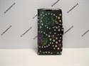 Picture of Nokia 3 Black Floral Glitter Leather Wallet Case