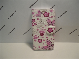 Picture of iPhone X Pink Floral Butterfly Leather Wallet Case