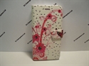 Picture of Huawei P8 Lite 2017 Red Butterfly Floral Glitter Leather Wallet Case