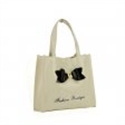 Picture of Beige - Contrast Color Design Bowknot Decoration Patent Women Handbag With Zip