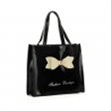 Picture of Black - Contrast Color Design Bowknot Decoration Patent Women Handbag