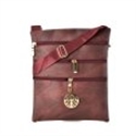 Picture of Red Zip Front Messenger Pouch Bag With Metal Detail
