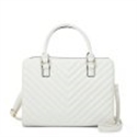 Picture of White Solid Color Quilting Cross Body Bag